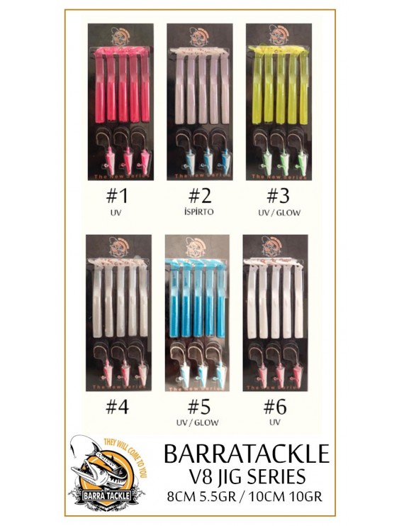 Barra Tackle V8 Silikon Yem 10cm 10gr